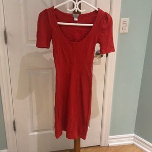 3 for $10  - Red fitted scoop neck dress